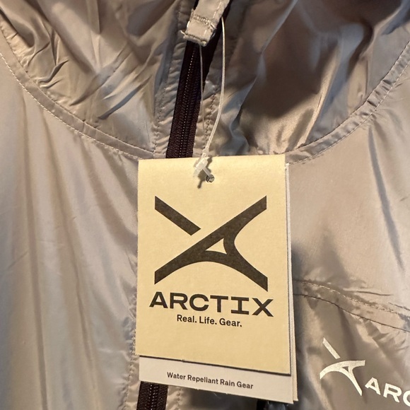 Arctix Two-Tone Light Gray and Dark Gray Hooded Windbreaker - Picture 10 of 12